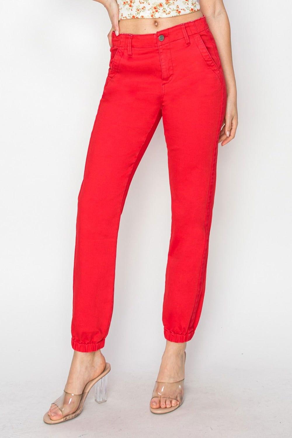 RISEN Full Size High Waisted Jogger Jeans - Clothes For Her Online Store