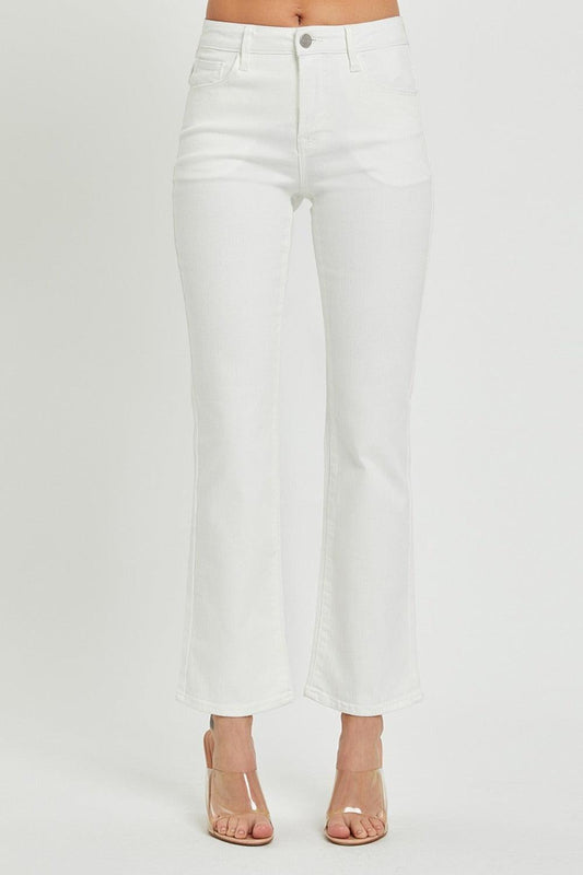RISEN Full Size Mid Rise Bootcut Jeans with Pockets - Clothes For Her Online Store