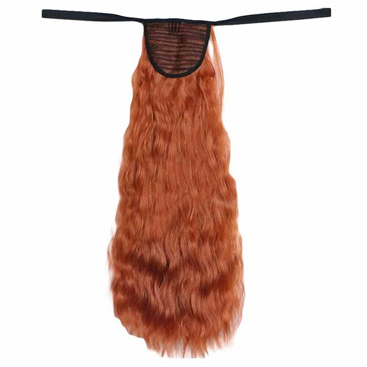 Red Hair 50 cm Long Curly Hair Wig Synthetic Hair Wig Hair Extension Ponytail Halloween Dress Up Cosplay - Clothes For Her Online Store