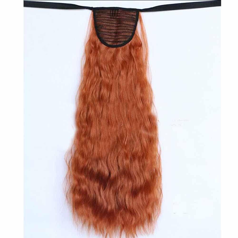 Red Hair 50 cm Long Curly Hair Wig Synthetic Hair Wig Hair Extension Ponytail Halloween Dress Up Cosplay - Clothes For Her Online Store