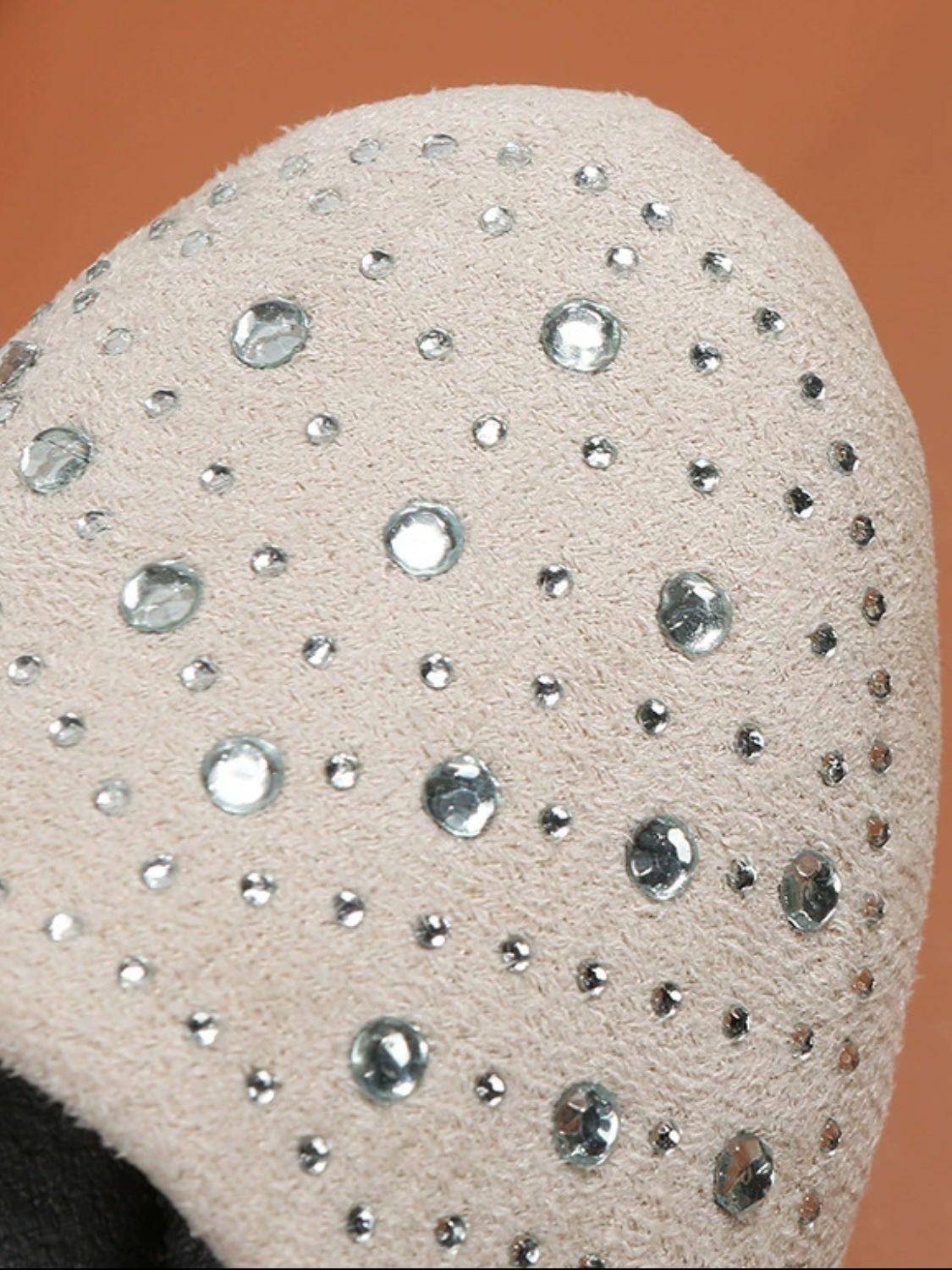 Rhinestone Flat Slip-Ons - Clothes For Her Online Store