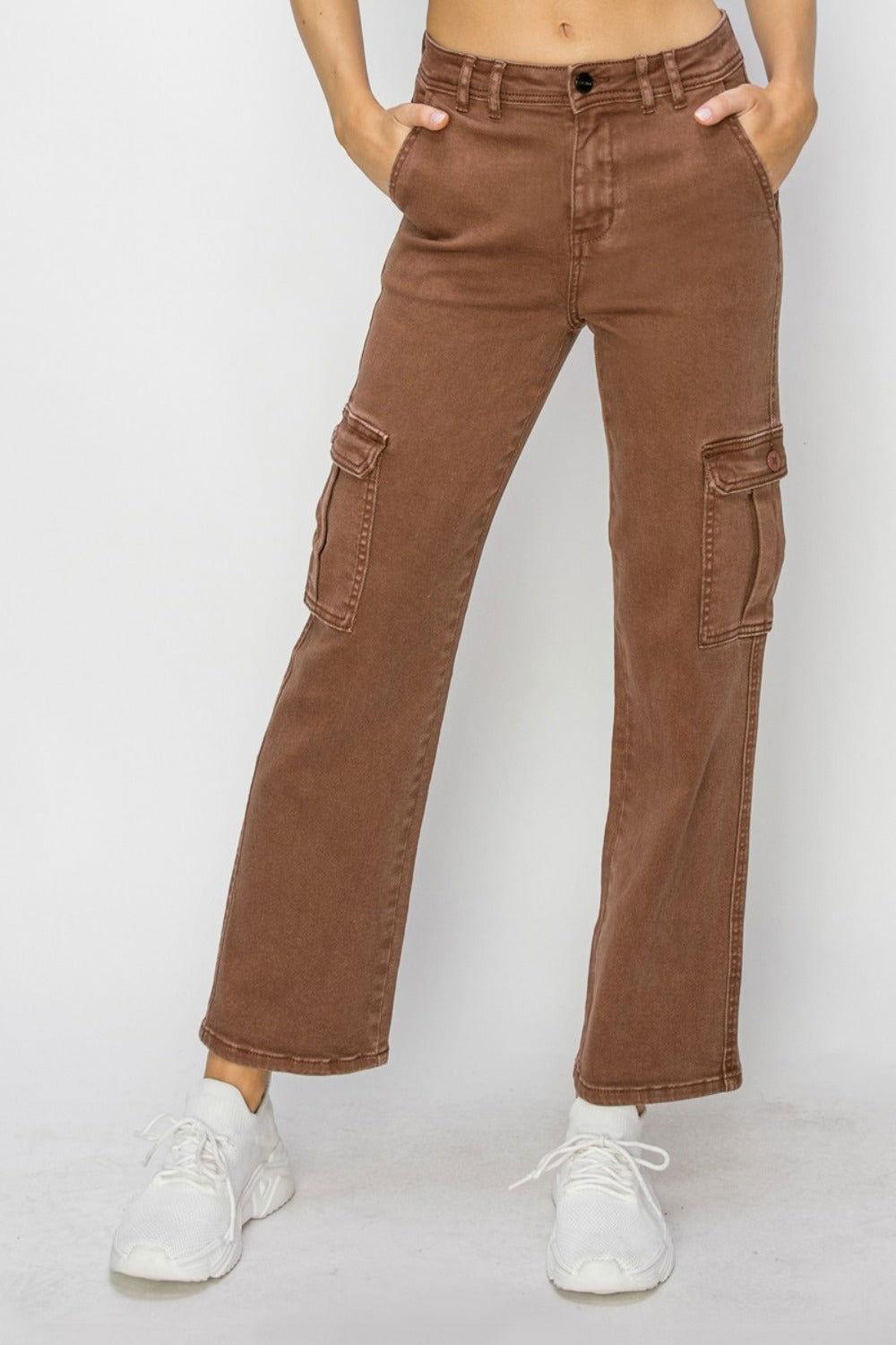 Risen Full Size High Rise Cargo Jeans - Clothes For Her Online Store