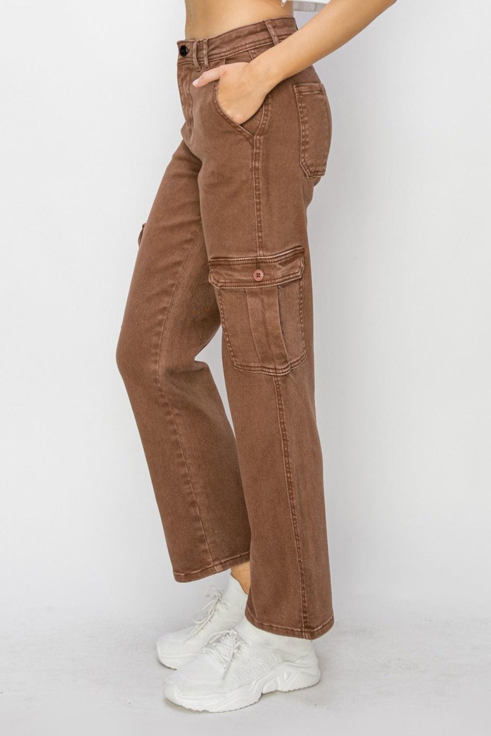 Risen Full Size High Rise Cargo Jeans - Clothes For Her Online Store
