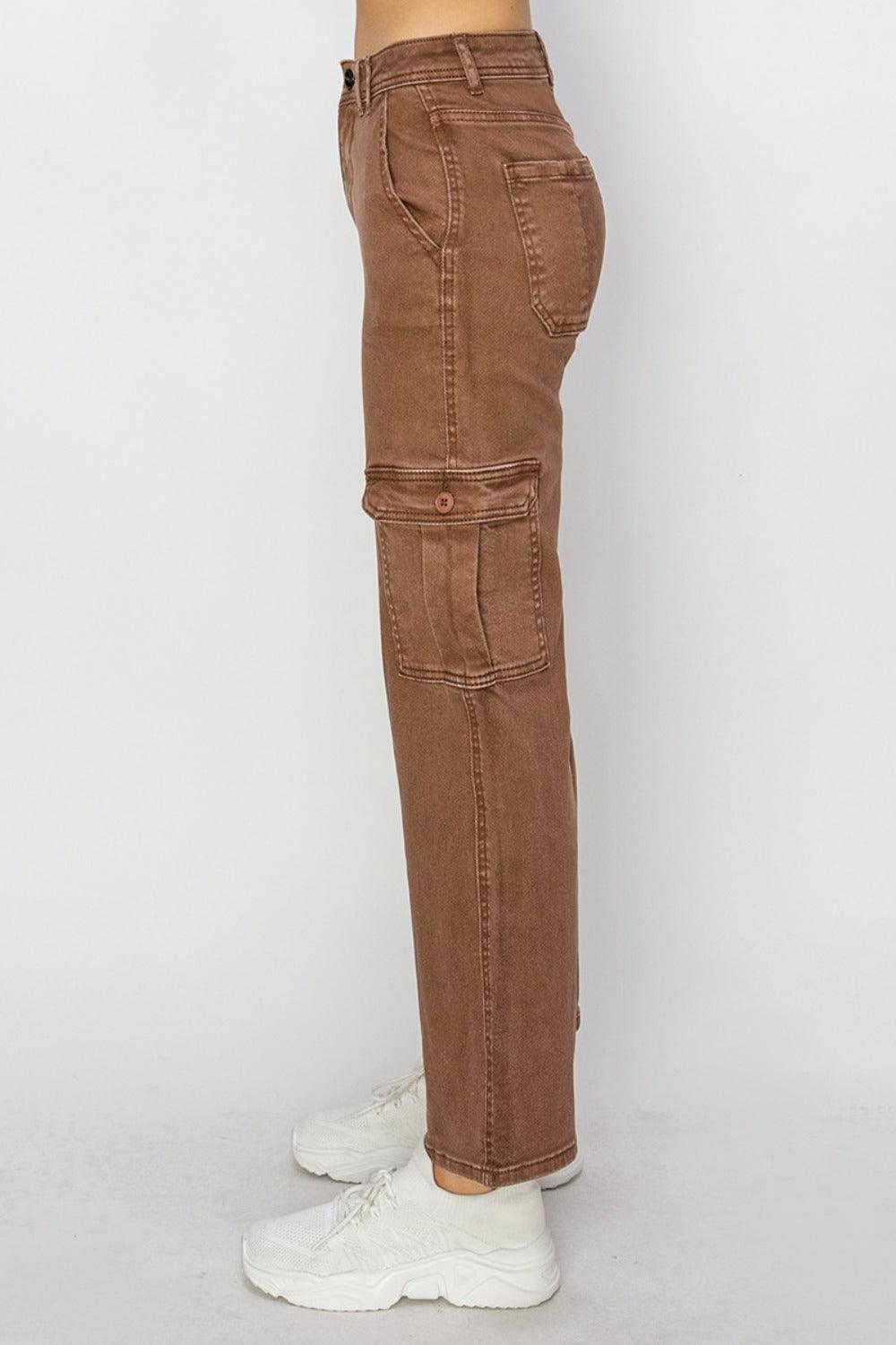 Risen Full Size High Rise Cargo Jeans - Clothes For Her Online Store