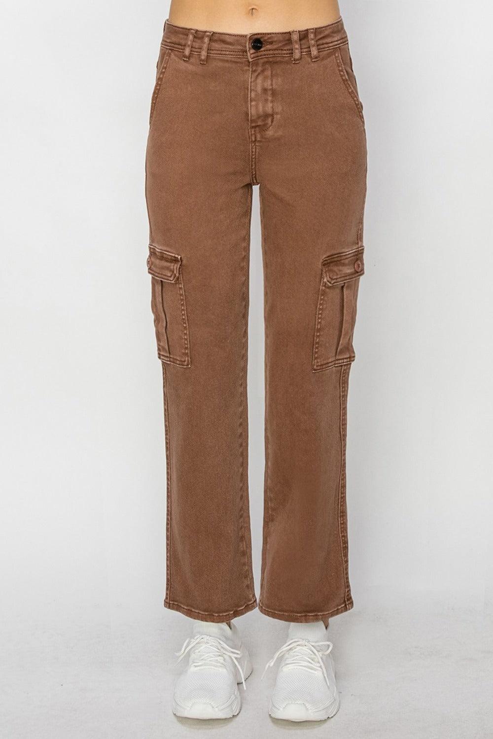 Risen Full Size High Rise Cargo Jeans - Clothes For Her Online Store