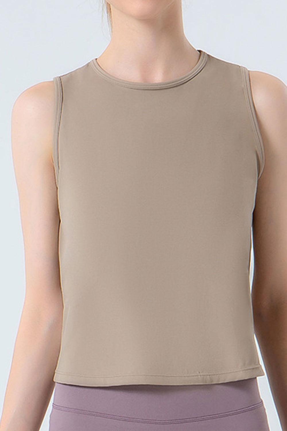 Round Neck Active Tank - Clothes For Her Online Store