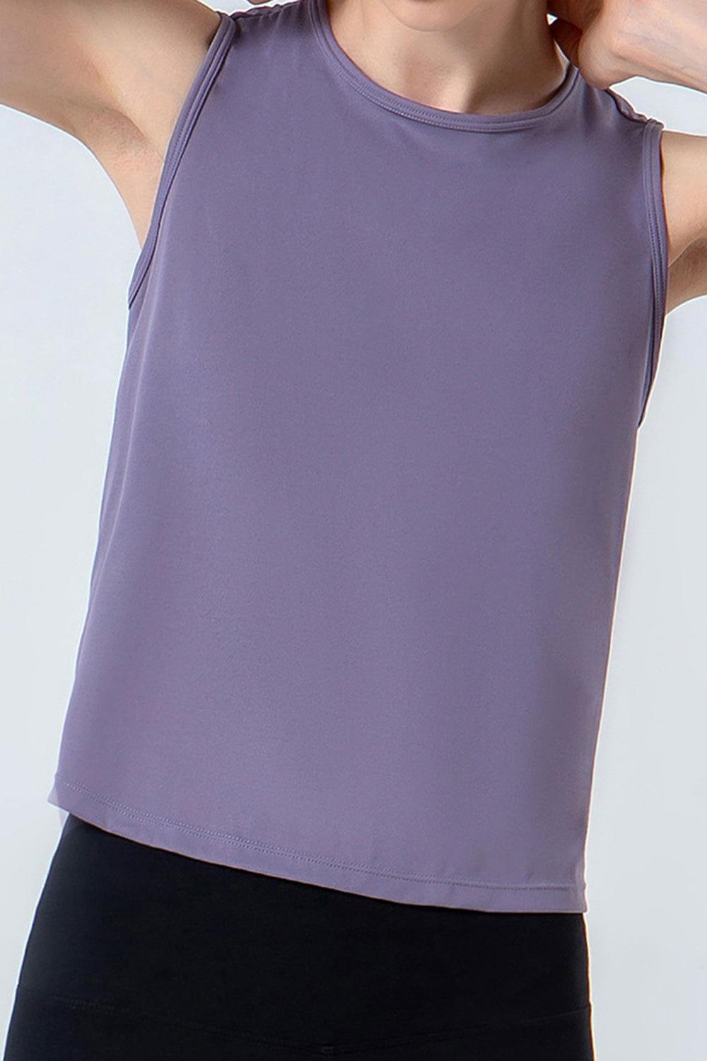Round Neck Active Tank - Clothes For Her Online Store