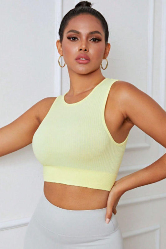 Round Neck Long Active Bra - Clothes For Her Online Store