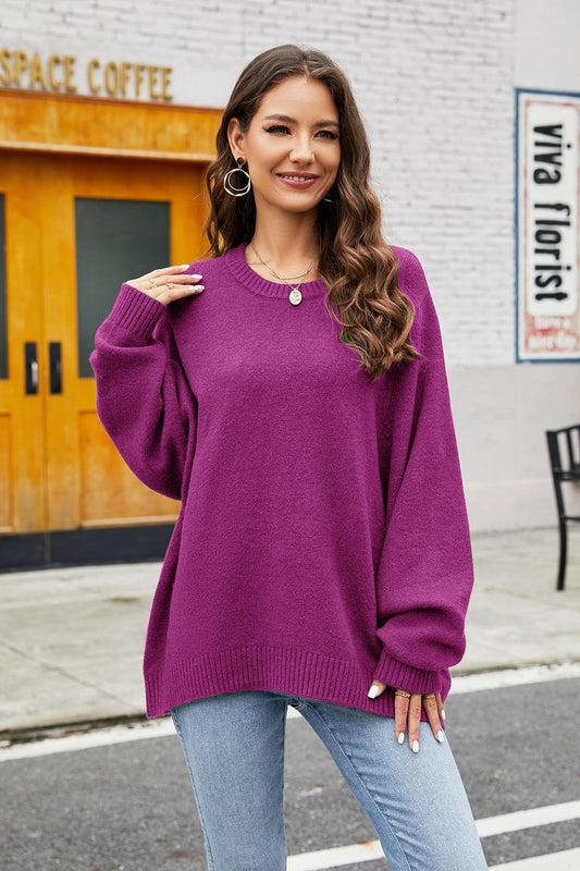 Round Neck Long Sleeve Sweater