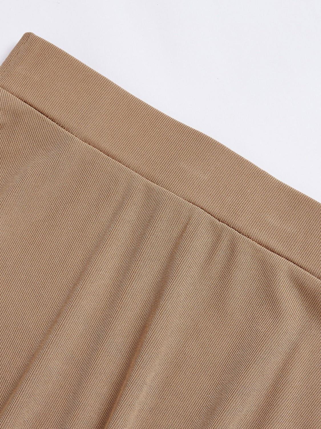 Round Neck Long Sleeve Top and Skirt Set - Clothes For Her Online Store