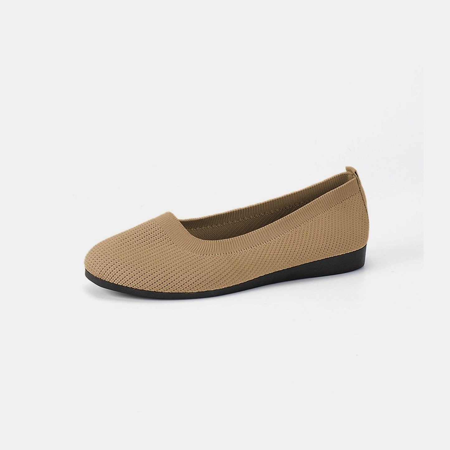 Round Toe Knit Ballet Flats - Clothes For Her Online Store