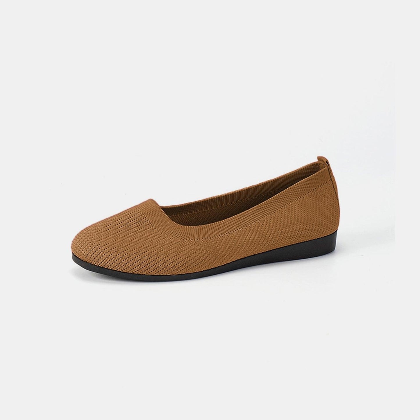 Round Toe Knit Ballet Flats - Clothes For Her Online Store