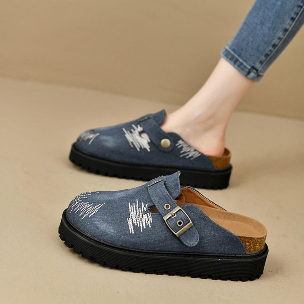 Round Toe Platform Loafers - Clothes For Her Online Store
