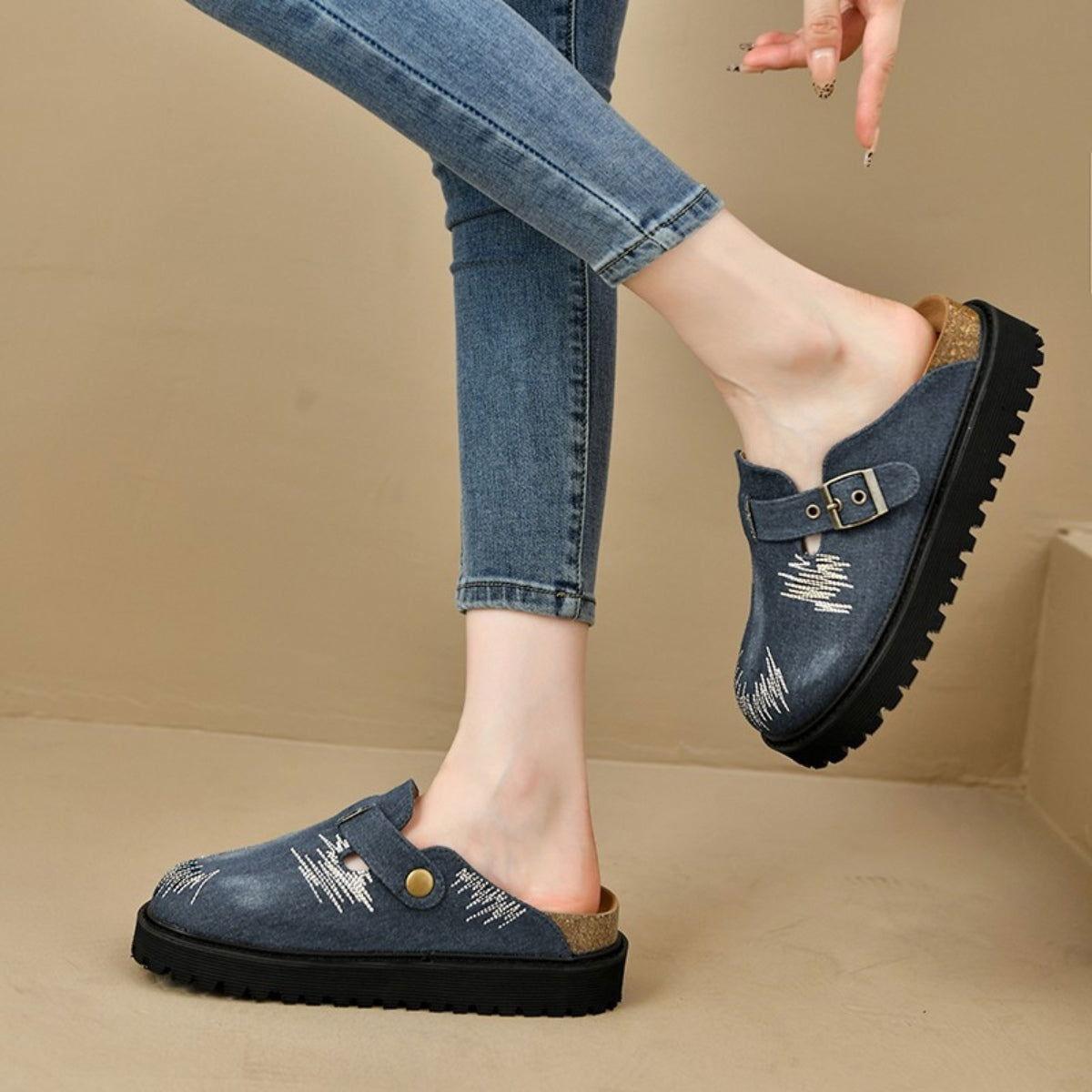 Round Toe Platform Loafers - Clothes For Her Online Store