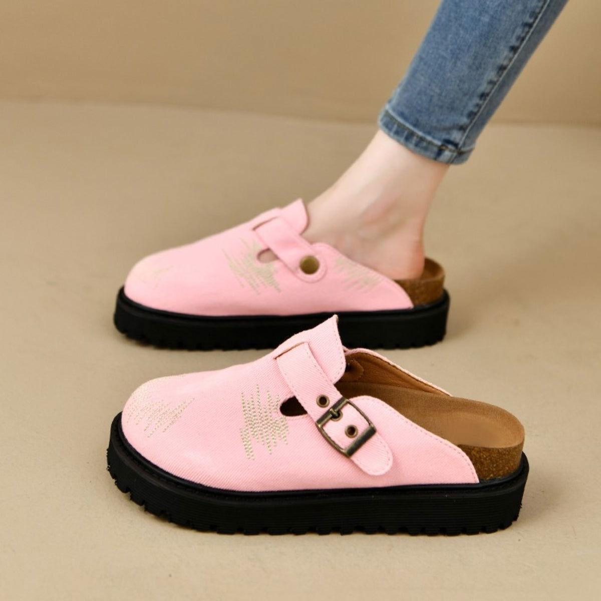 Round Toe Platform Loafers - Clothes For Her Online Store