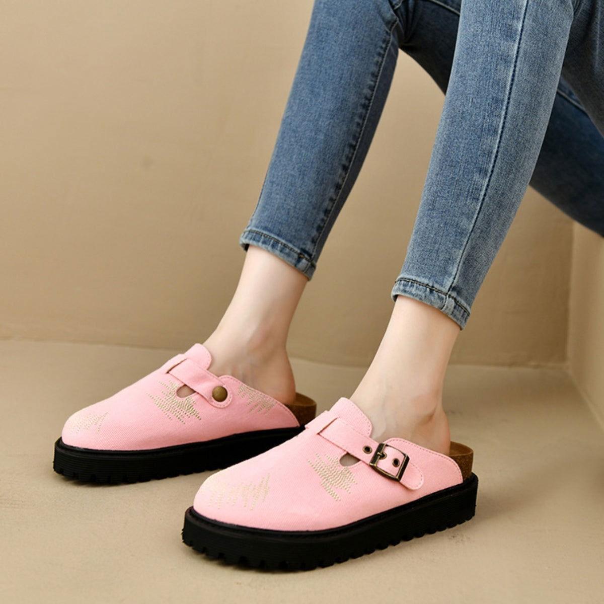 Round Toe Platform Loafers - Clothes For Her Online Store
