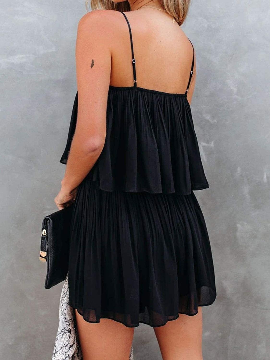 Ruched Spaghetti Strap Romper - Clothes For Her Online Store