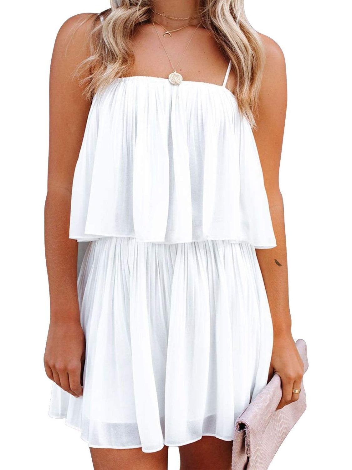 Ruched Spaghetti Strap Romper - Clothes For Her Online Store