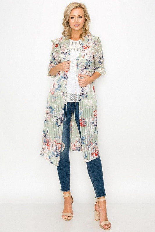 Ruffle Robe Cardigan - Clothes For Her Online Store