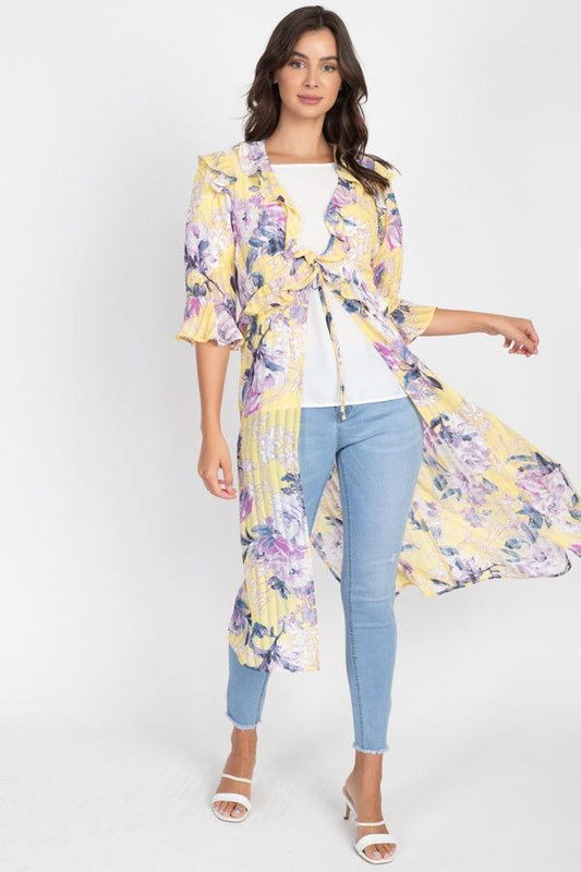 Ruffle Robe Cardigan - Clothes For Her Online Store
