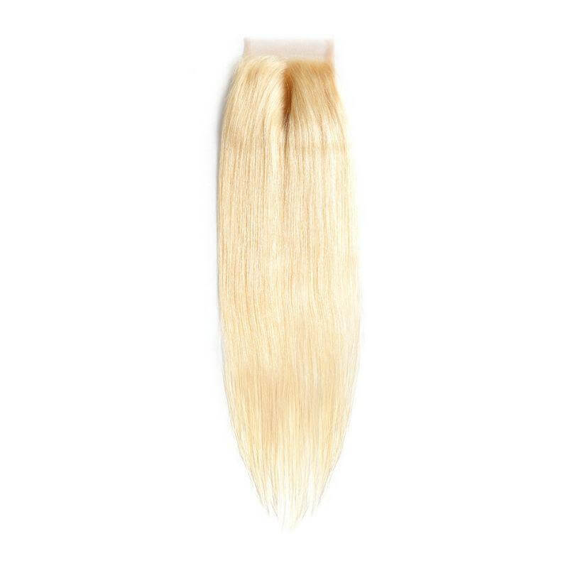 Russian Blonde Brazilian Straight ClosureOur blonde closures are great finishing touches to your sew-in extensions. They help get the full look without leaving any of your hair out. The Russian Blonde Straight Closures are made with a durable mesh to ensu