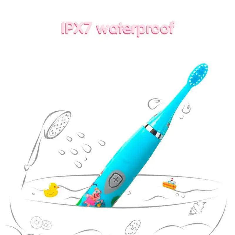 Children Sonic Electric Toothbrush Colorful Cartoon For Kids USB