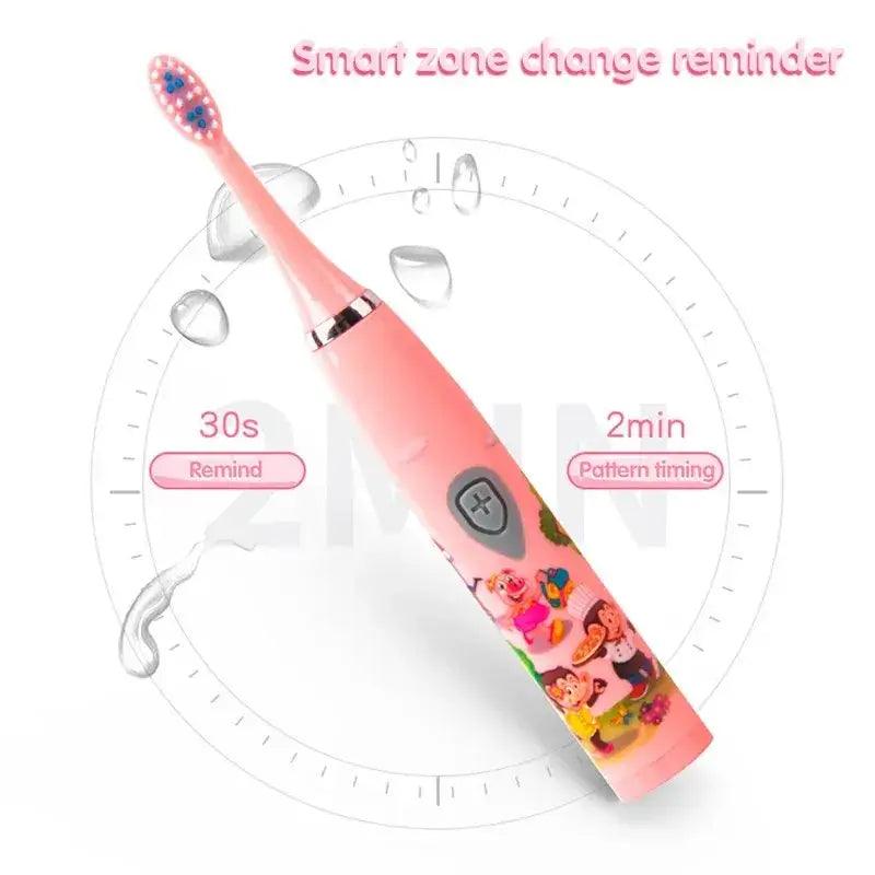 Children Sonic Electric Toothbrush Colorful Cartoon For Kids USB