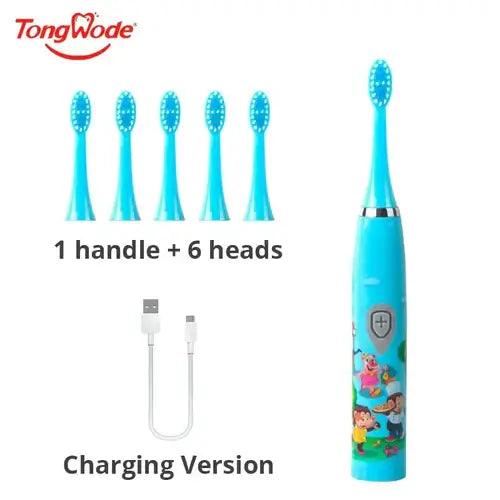 Children Sonic Electric Toothbrush Colorful Cartoon For Kids USB