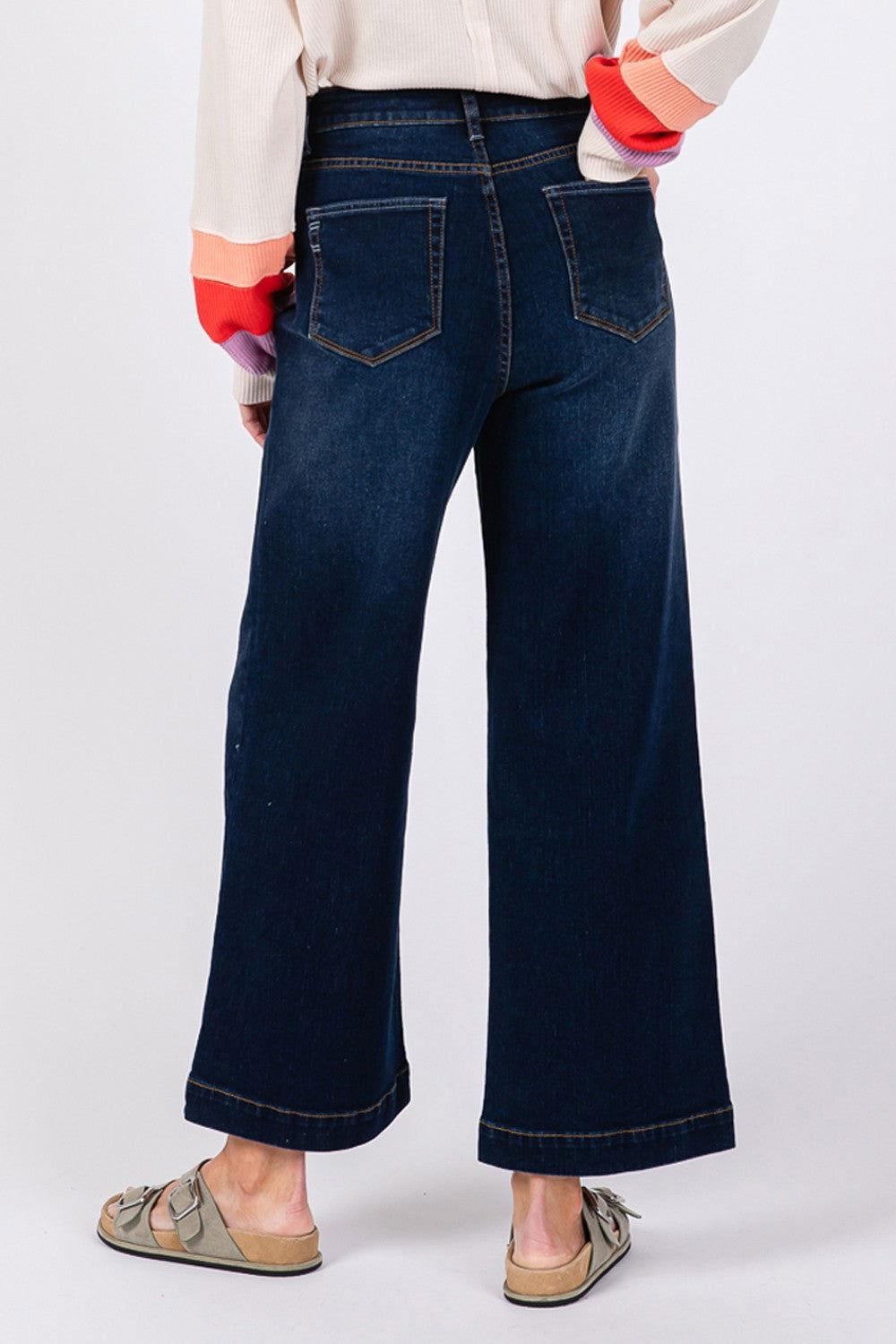 SAGE + FIG High Waist Wide Leg Jeans - Clothes For Her Online Store