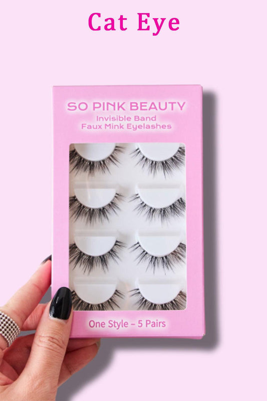 SO PINK BEAUTY Faux Mink Eyelashes 5 Pairs - Clothes For Her Online Store