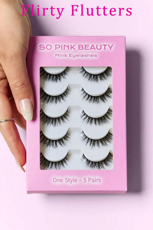 SO PINK BEAUTY Mink Eyelashes 5 Pairs - Clothes For Her Online Store