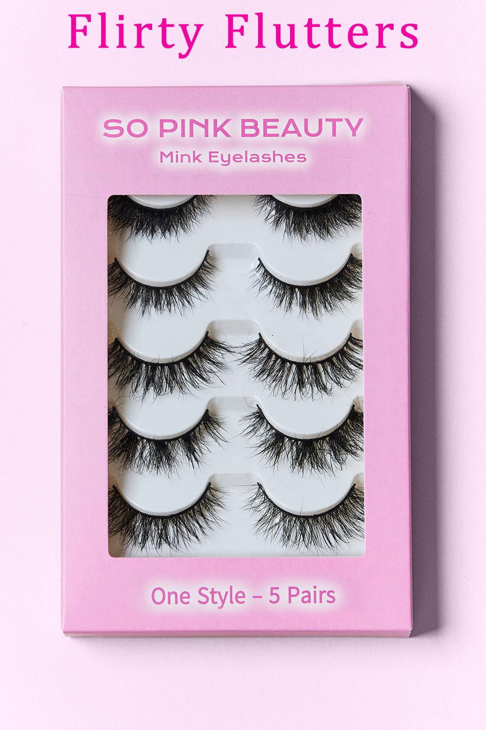 SO PINK BEAUTY Mink Eyelashes 5 Pairs - Clothes For Her Online Store