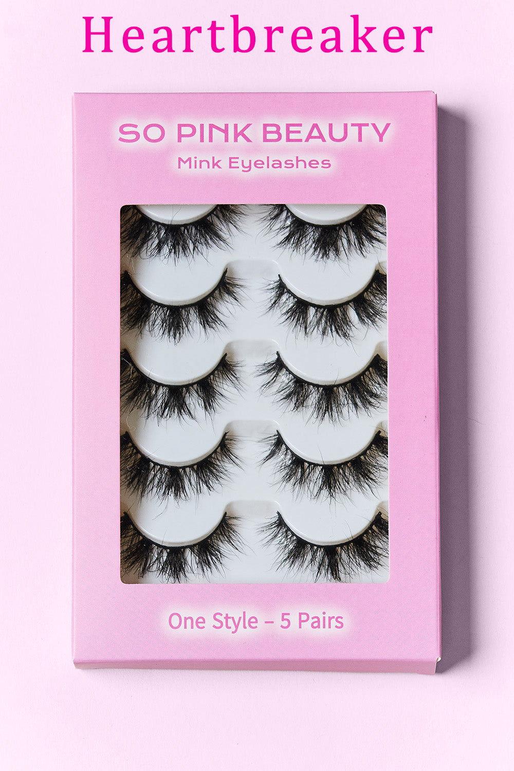 SO PINK BEAUTY Mink Eyelashes 5 Pairs - Clothes For Her Online Store