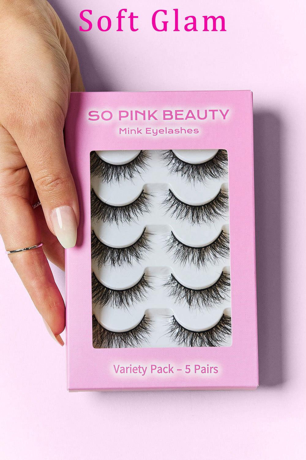 SO PINK BEAUTY Mink Eyelashes 5 Pairs - Clothes For Her Online Store