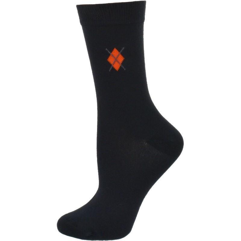 Women's Argyle Pattern Bamboo Crew Socks