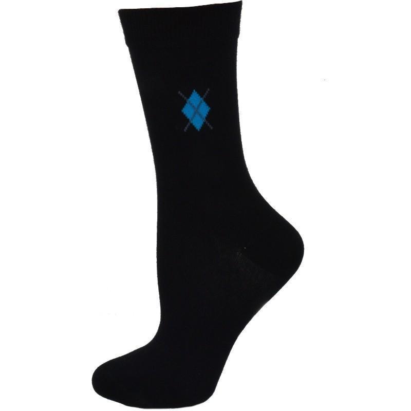 Women's Argyle Pattern Bamboo Crew Socks