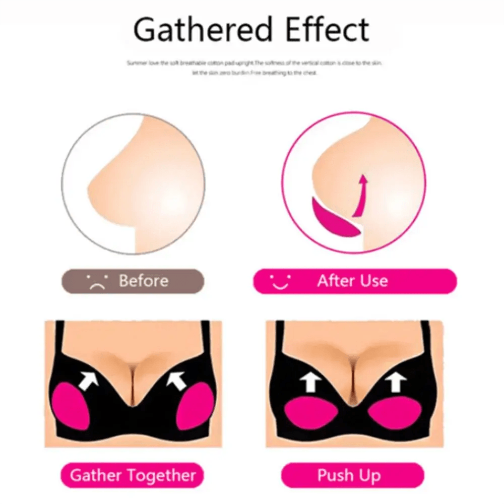 Chest Push Up Sticky Bra Thicker Sponge Bra Pads Breast Lift Up