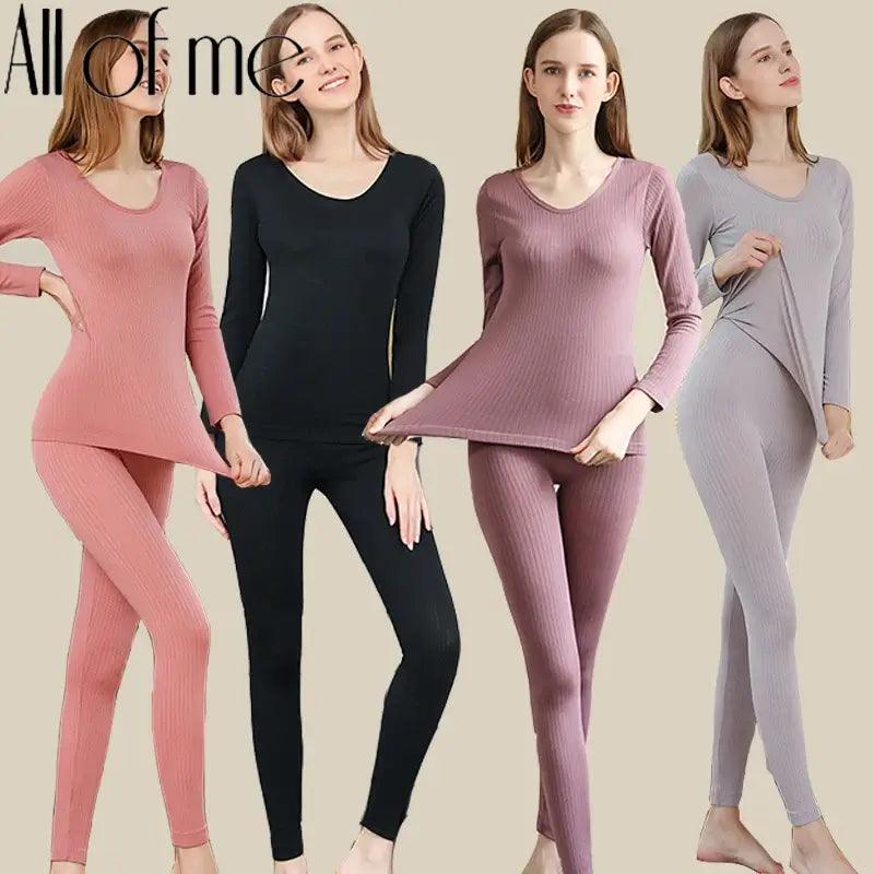 Warm Thermal Underwear Sexy Ladies Intimates Long Johns Women Shaped