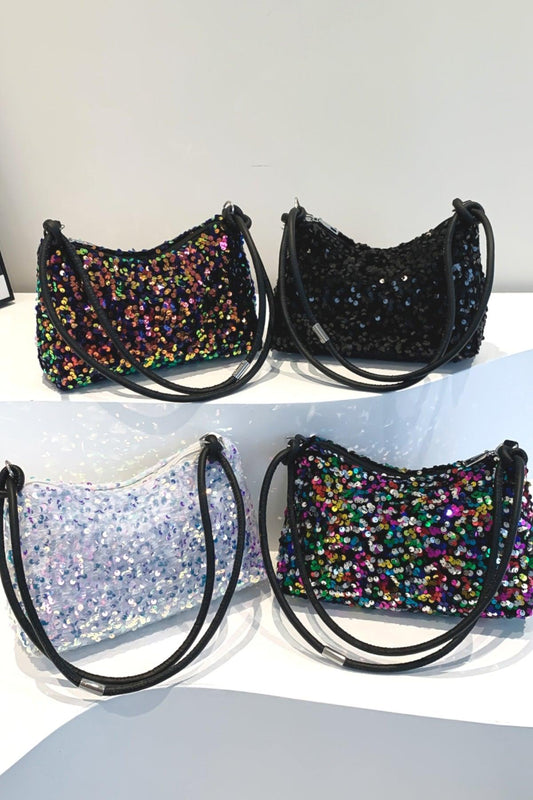 Sequin Double Strap Shoulder Bag - Clothes For Her Online Store