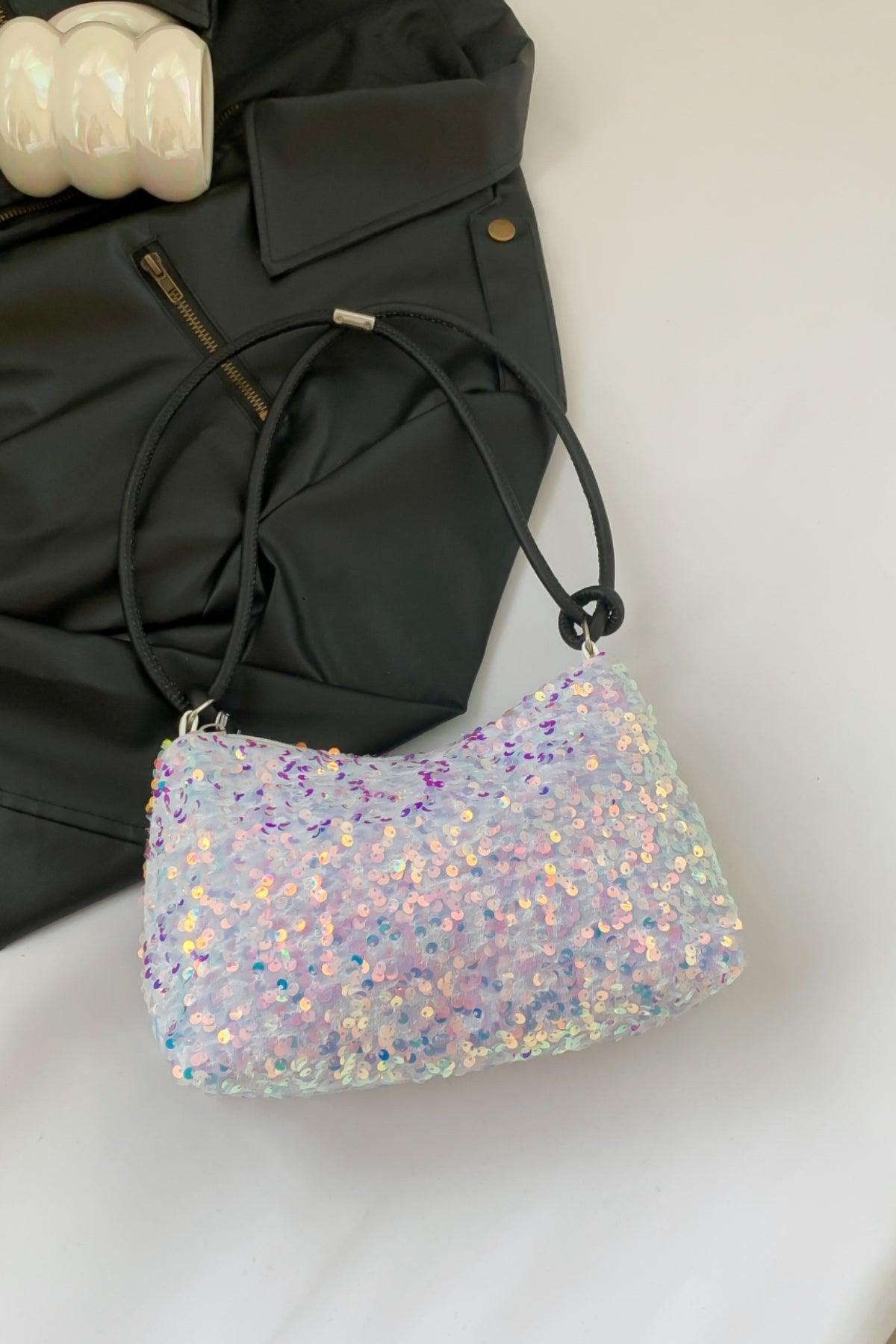 Sequin Double Strap Shoulder Bag - Clothes For Her Online Store