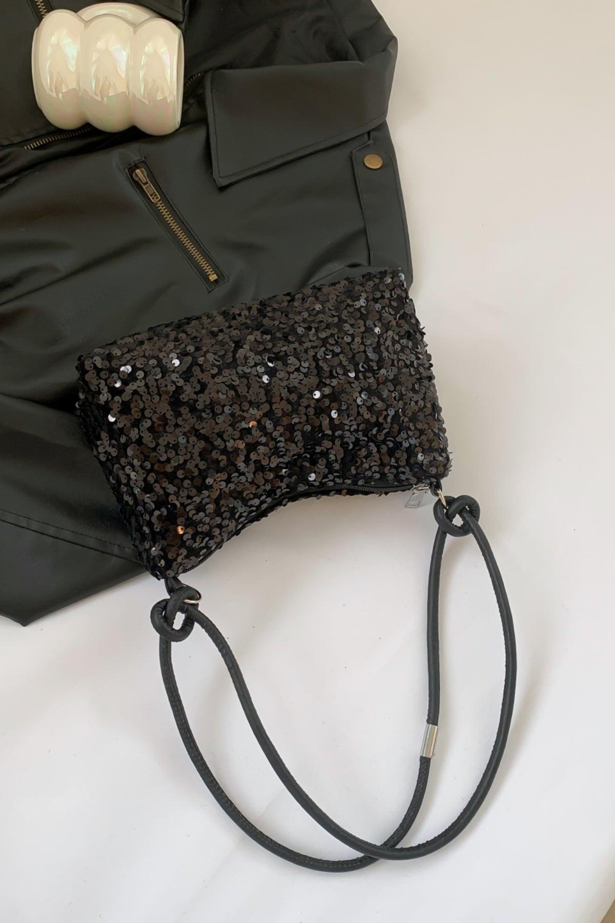 Sequin Double Strap Shoulder Bag - Clothes For Her Online Store