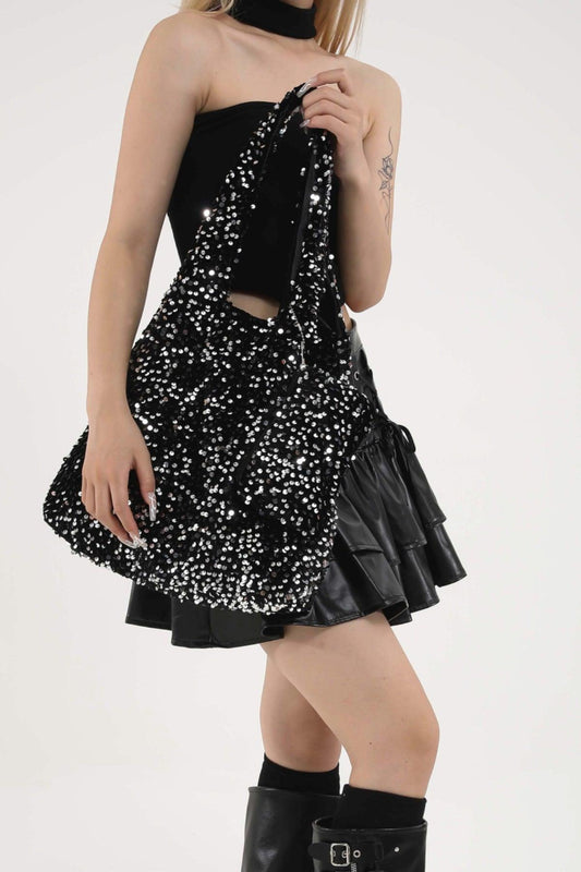 Sequin Polyester Handbag - Clothes For Her Online Store