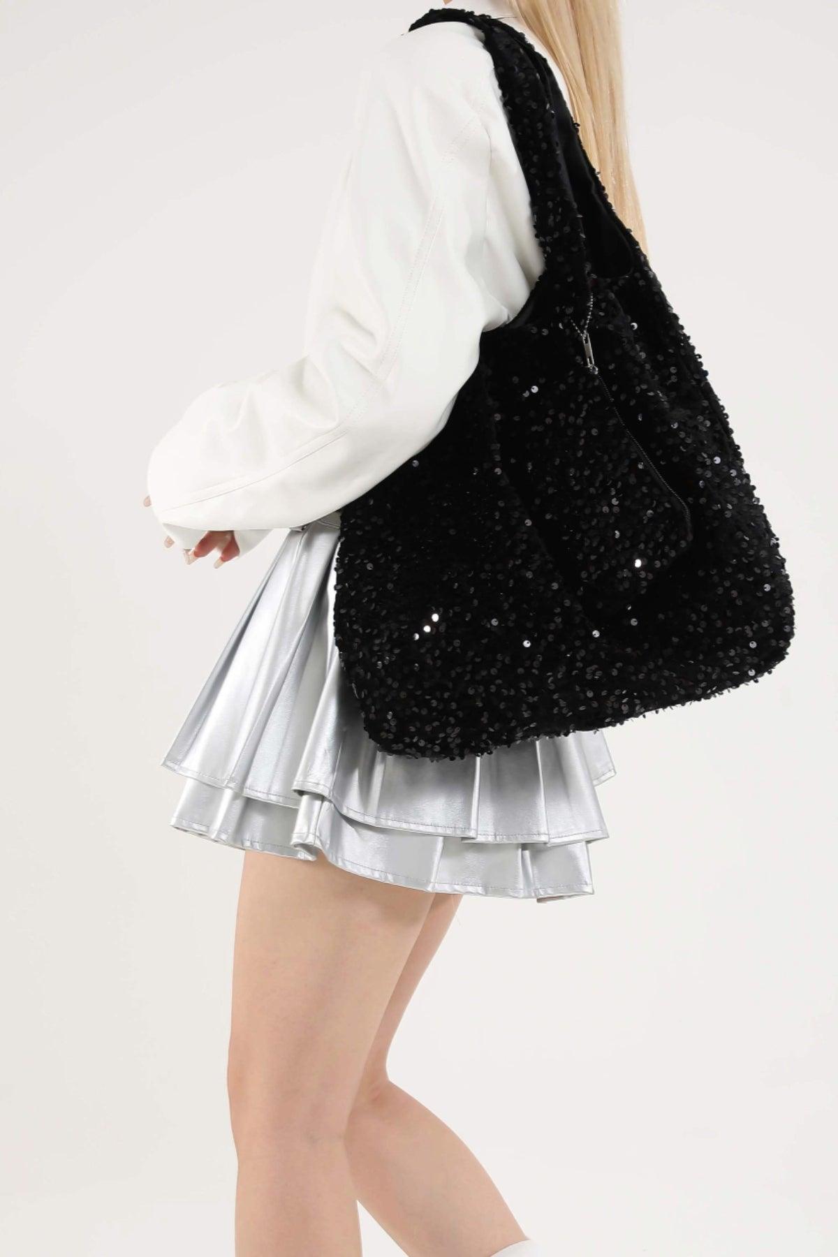 Sequin Polyester Handbag - Clothes For Her Online Store