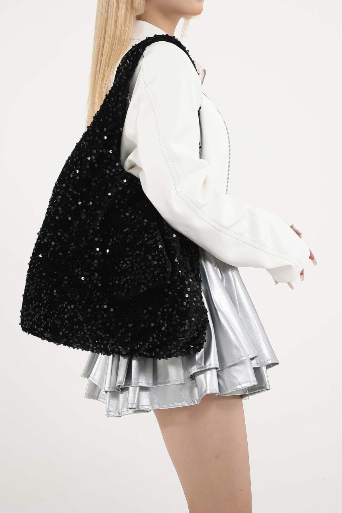 Sequin Polyester Handbag - Clothes For Her Online Store