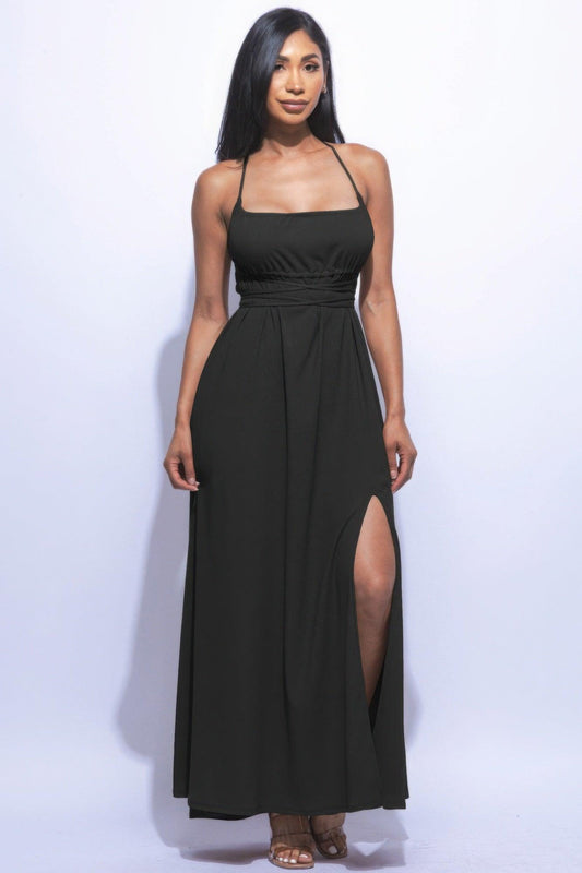 Side Slit Maxi Dress - Clothes For Her Online Store