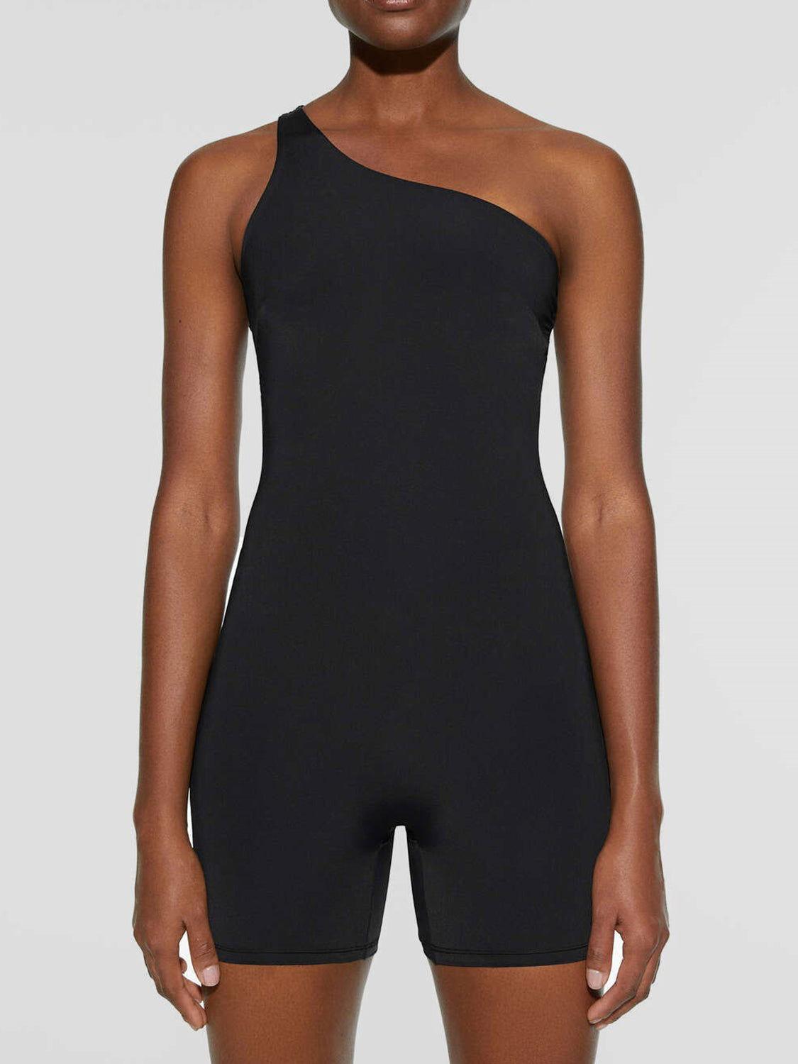 Single Shoulder Active Romper - Clothes For Her Online Store