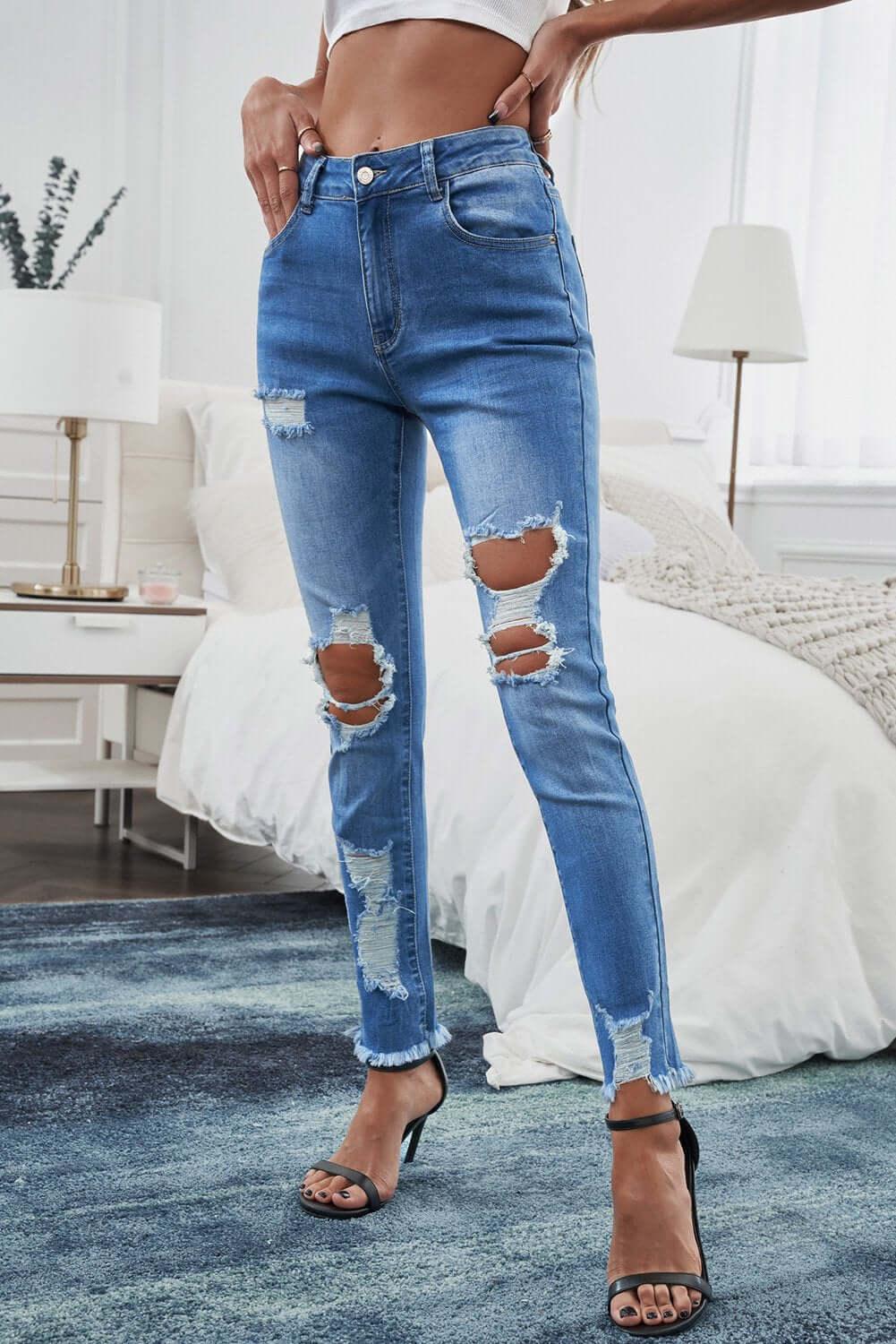 Distressed Skinny Jeans