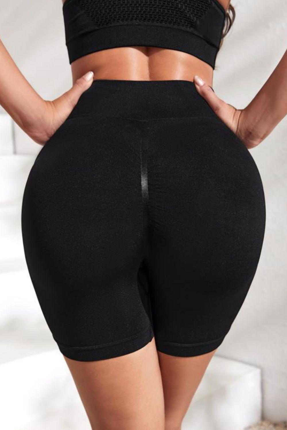 Slim Fit High Waistband Active Shorts - Clothes For Her Online Store