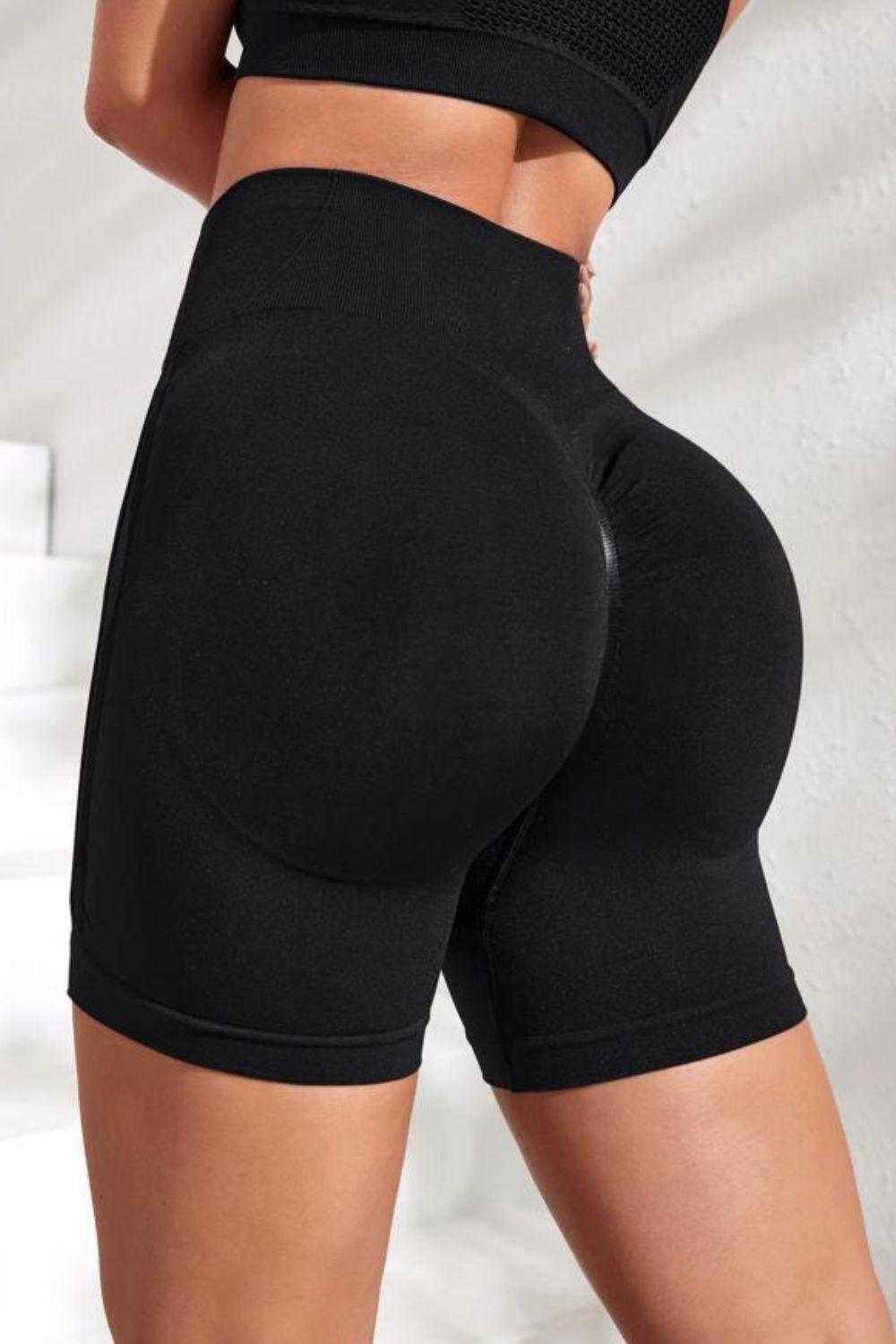 Slim Fit High Waistband Active Shorts - Clothes For Her Online Store