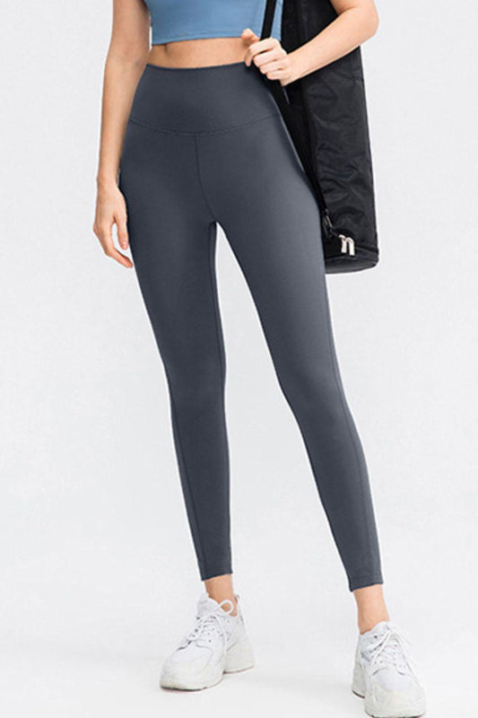 Slim Fit Wide Waistband Long Sports Pants - Clothes For Her Online Store